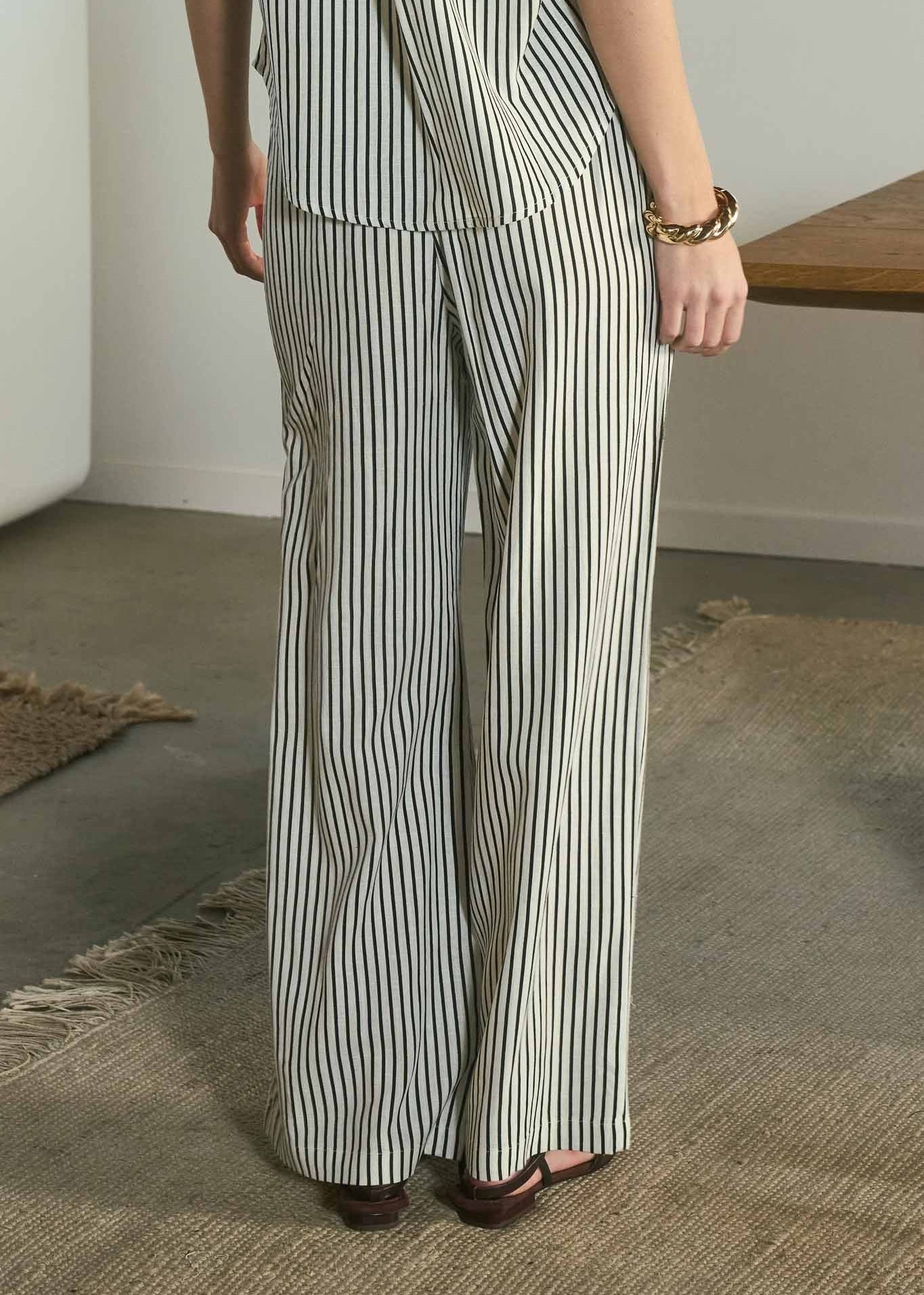 MILEY STRIPED LINEN PANTS