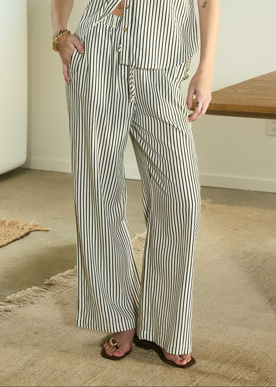 MILEY STRIPED LINEN PANTS