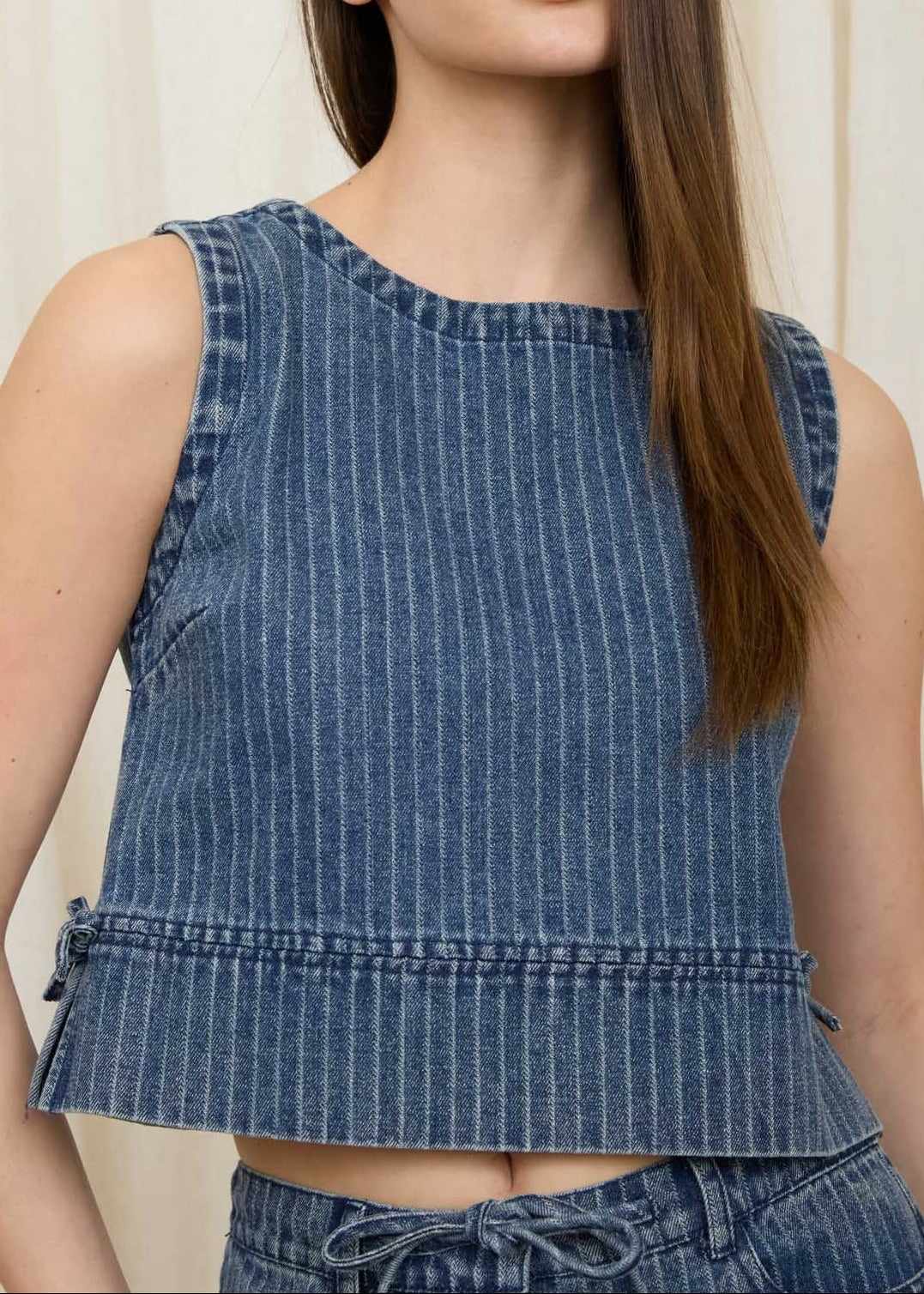 MILEY DENIM CROP TOP