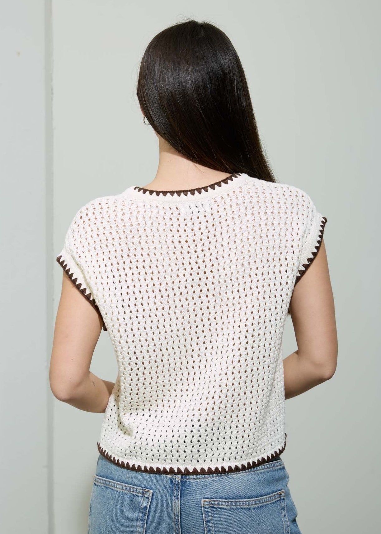 LOLA SHEER CROCHET TOP