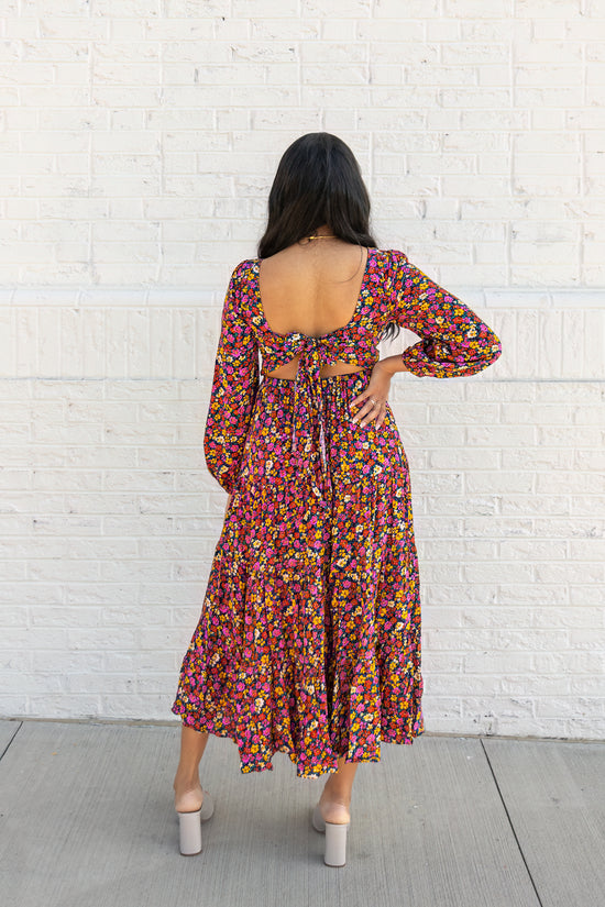Load image into Gallery viewer, Back tie floral dress
