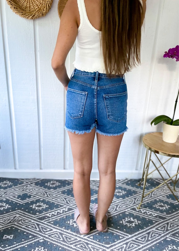Long jean shorts